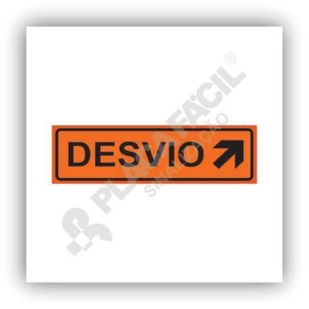 Placa de Obras Desvio a Direita