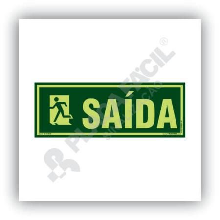 Placa Saida de emergencia para a esquerda
