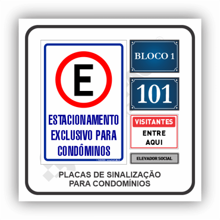 Placas para condomínio