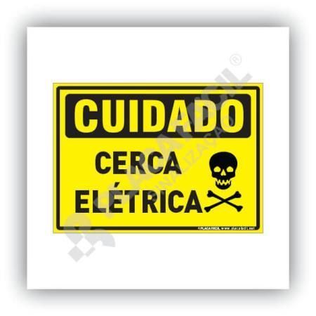 Placa Cuidado Cerca Elétrica