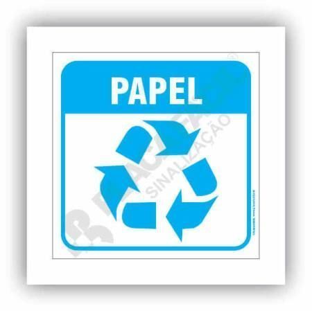 Placa Meio Ambiente Lixo Reciclável Plástico