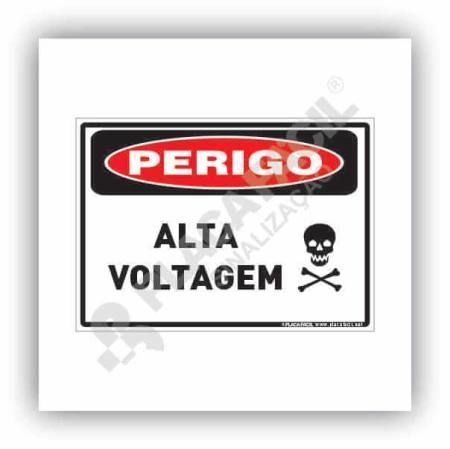 Placa Perigo Alta Voltagem