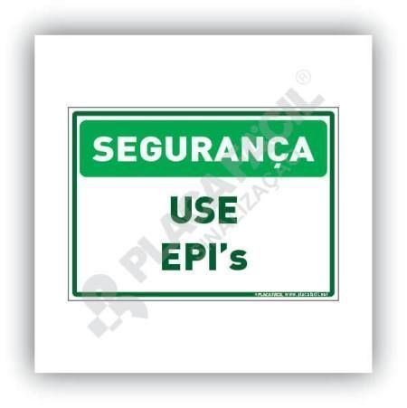 Placa Segurança Use EPI's