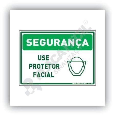 Placa Segurança Use Protetor Facial