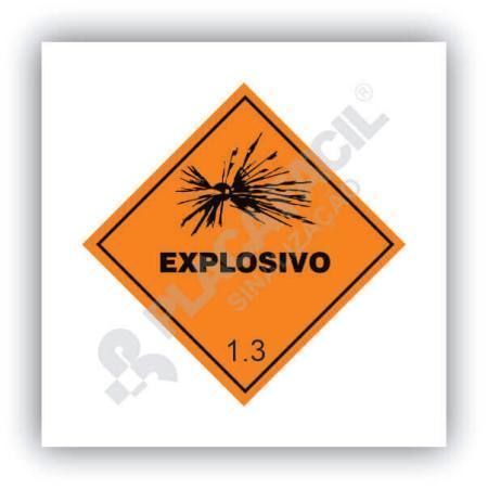 Placa Simbologia de Risco Explosivo 1.3