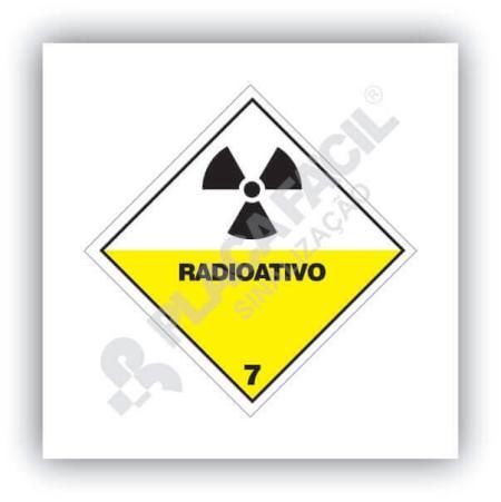 Placa Simbologia de Risco Radioativo