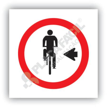 Placa Ciclistas a Esquerda