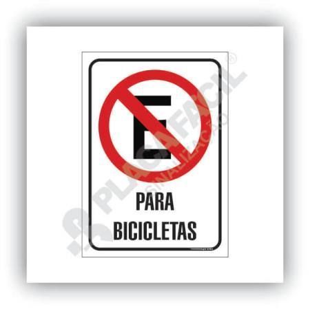 Placa Proibido Estacionar Bicicletas