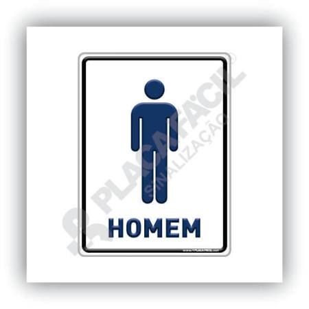 Placa De Sinalização Banheiro Masculino