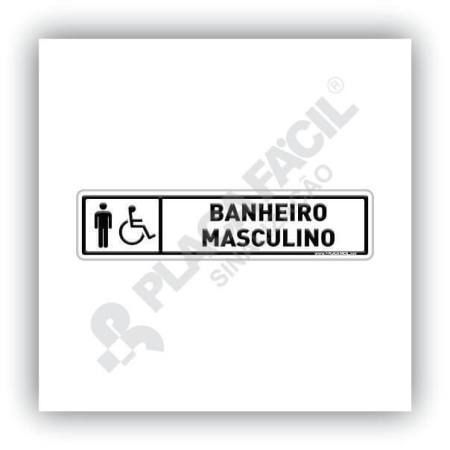 Placa Sinalização Banheiro Masculino Cadeirante