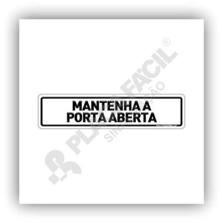 Placa De Sinalização Mantenha A Porta Aberta