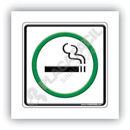 Placa de Sinalização Permitido Fumar