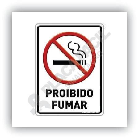 Placa de Sinalização Proibido Fumar