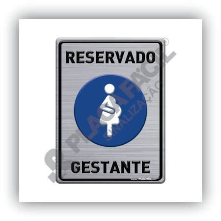 Placa De Sinalização Reservado Para Gestantes