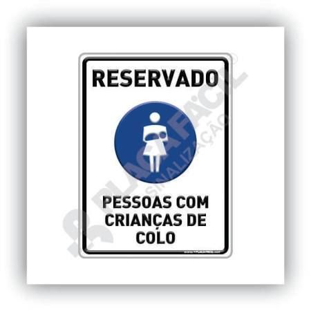 Placa Reservado Mães com Crianças de Colo