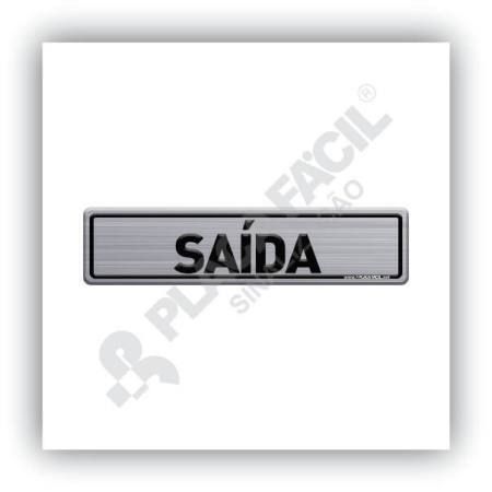 Placa De Sinalização Saída