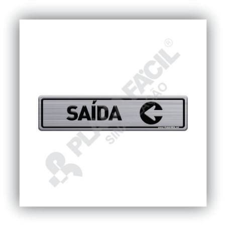 Placa De Sinalização Saída Esquerda