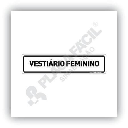 Placa De Sinalização Vestiário Feminino