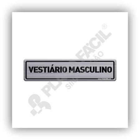 Placa De Sinalização Vestiário Masculino'''