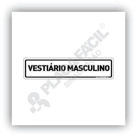 Placa De Sinalização Vestiário Masculino