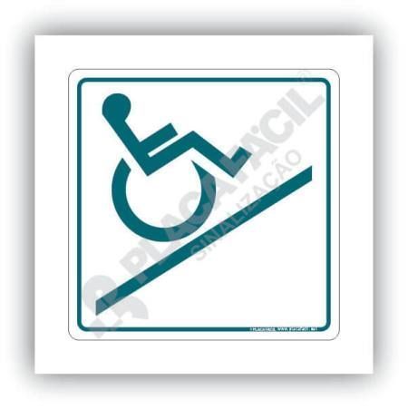 Placa De Sinalização Acesso Cadeirante