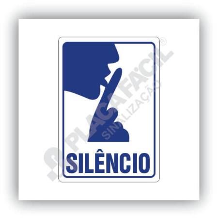 Placa De Sinalização Silêncio
