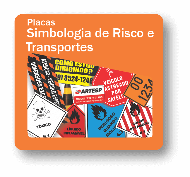 Placas de Simbologia de Risco e Transporte